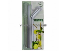 ALUMINUM STRAW(2 STRAIGHT+ 2 BENDS+ BRUSH)